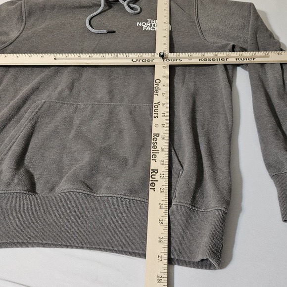 The North Face Men's M  Knit Pullover Hoodie Gray Thermal Cotton Blend EUC - Picture 5 of 8